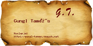 Gungl Tamás névjegykártya